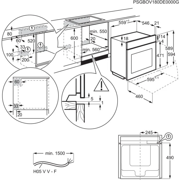 AEG 6000 Series BPS555060M Steam Bake Electric Single Built in Oven with Retractable Dials in Stainless Steel - Image 13