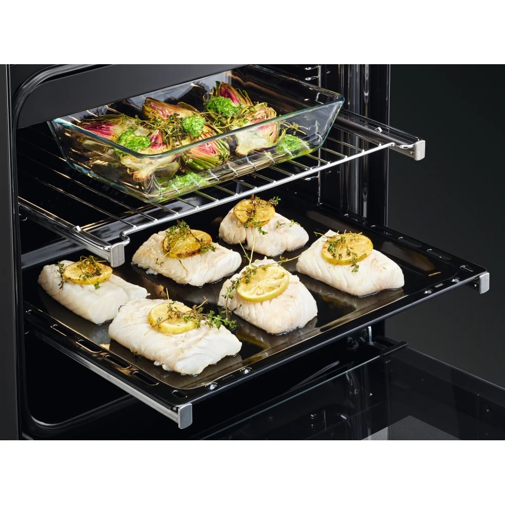 AEG CIX6540ACB Freestanding Electric Cooker Double Oven with Induction Hob Black - Image 5