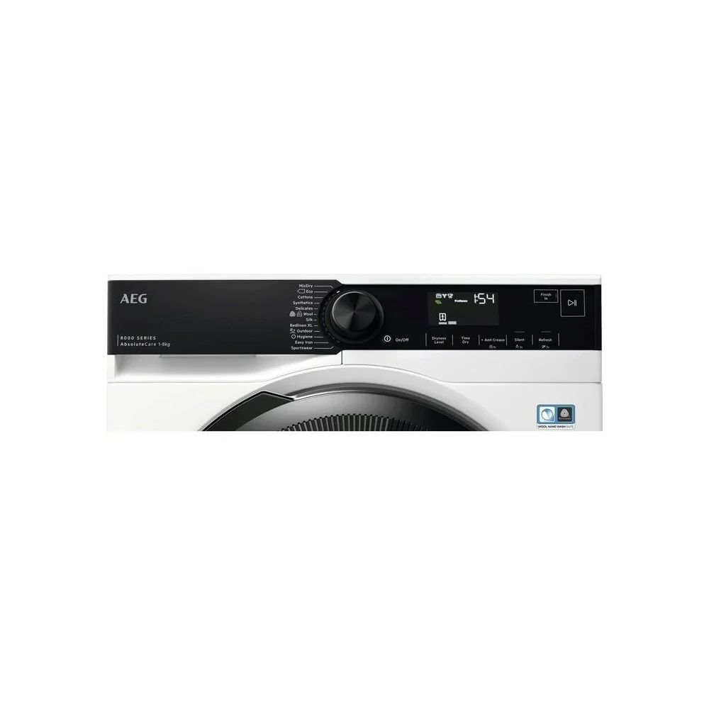 AEG TR848A4B2 Series 8000 AbsoluteCare Freestanding 8kg Heat Pump Tumble Dryer White - Image 2