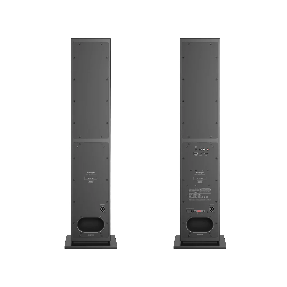 Audio Pro A48 W Wireless Multiroom Bluetooth Floorstanding Speakers Pair Black - Image 4