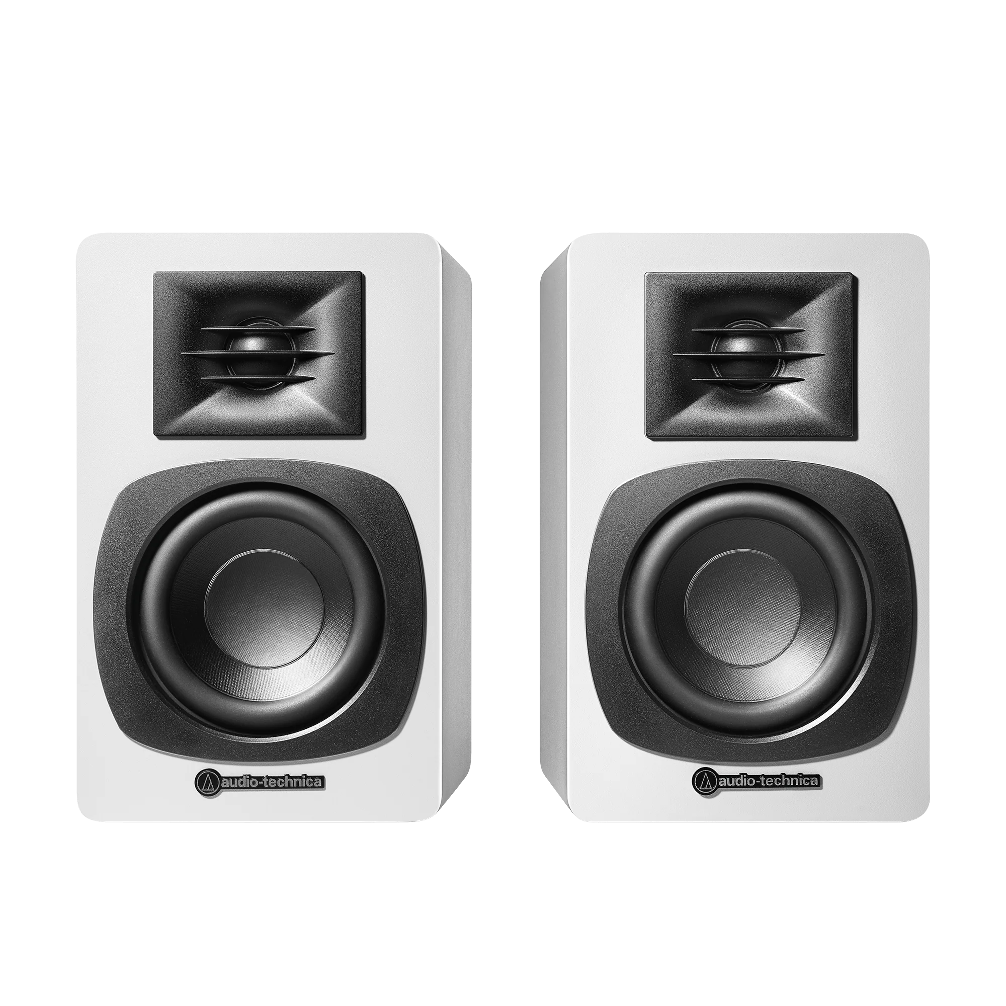 Audio Technica AT-SP3X Powered Bluetooth Bookshelf Speakers White with AT-ST3 Stands Pair - Image 9