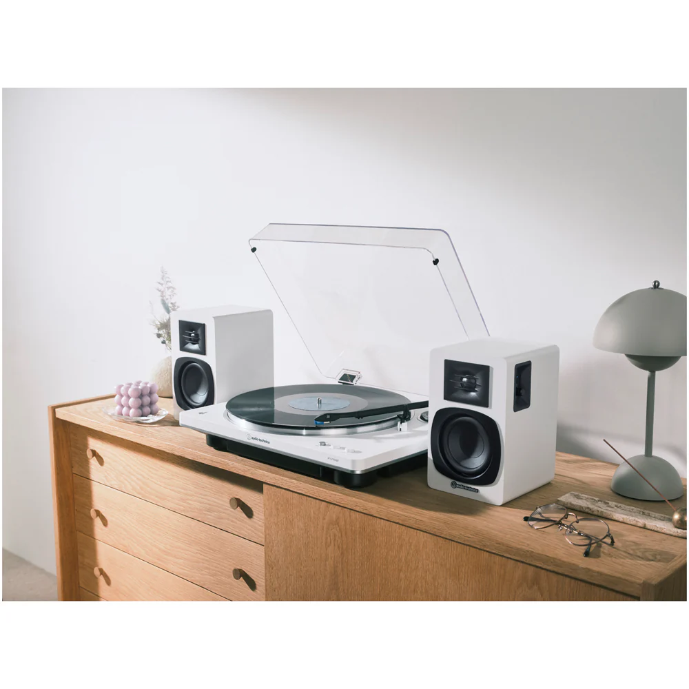 Audio Technica AT-SP3X Powered Bookshelf Speakers with Bluetooth White - Image 5