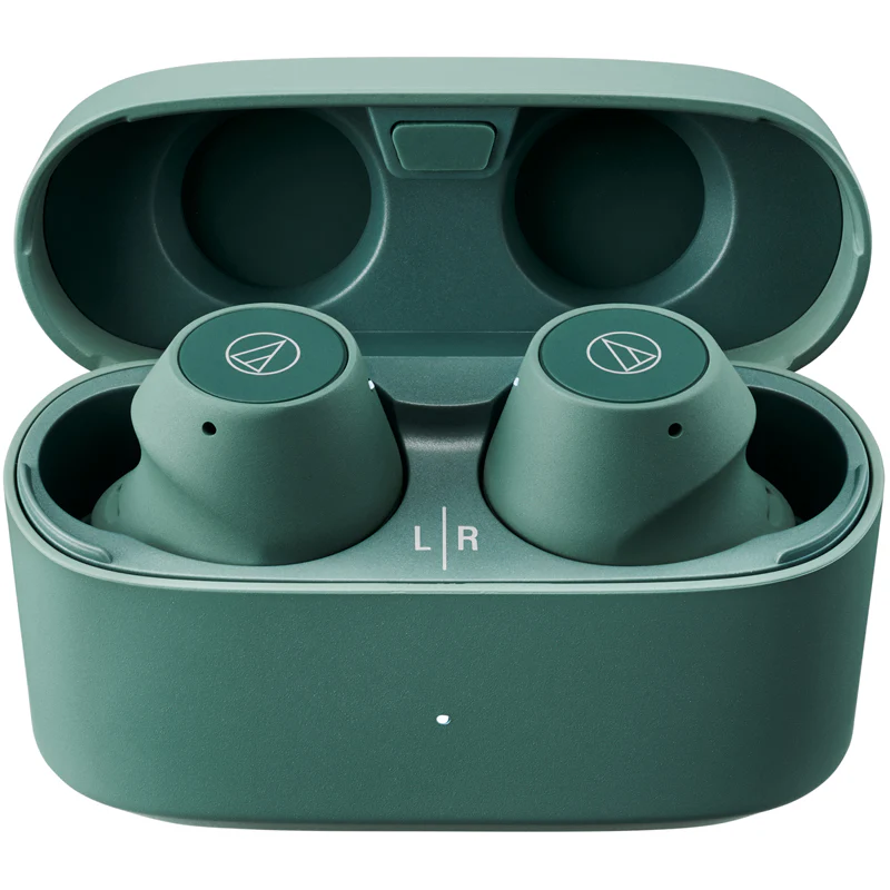 Audio Technica ATH-CKS30TW+ Noise Cancelling Wireless Earbuds Green - Image 4