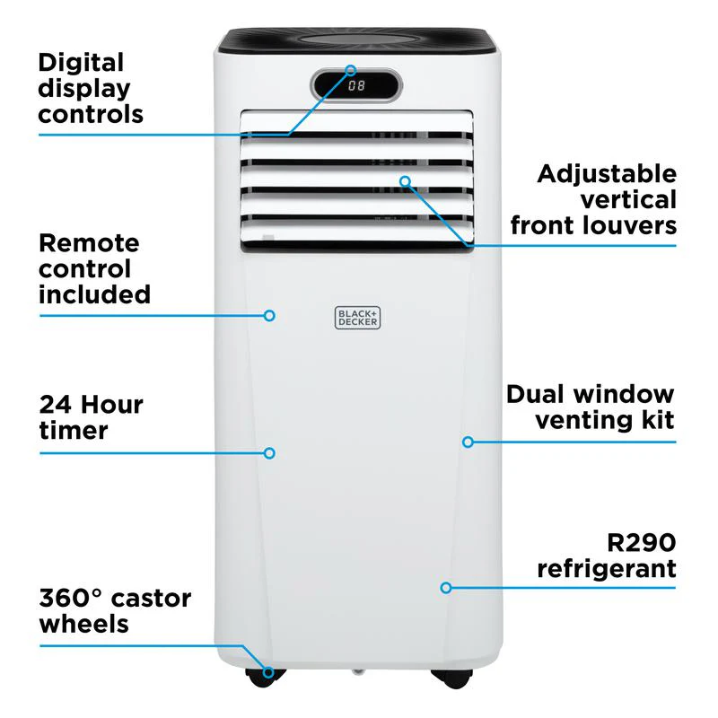 Black+Decker BXAC40023GB 5000 BTU Portable Smart Air Conditioner - Image 8