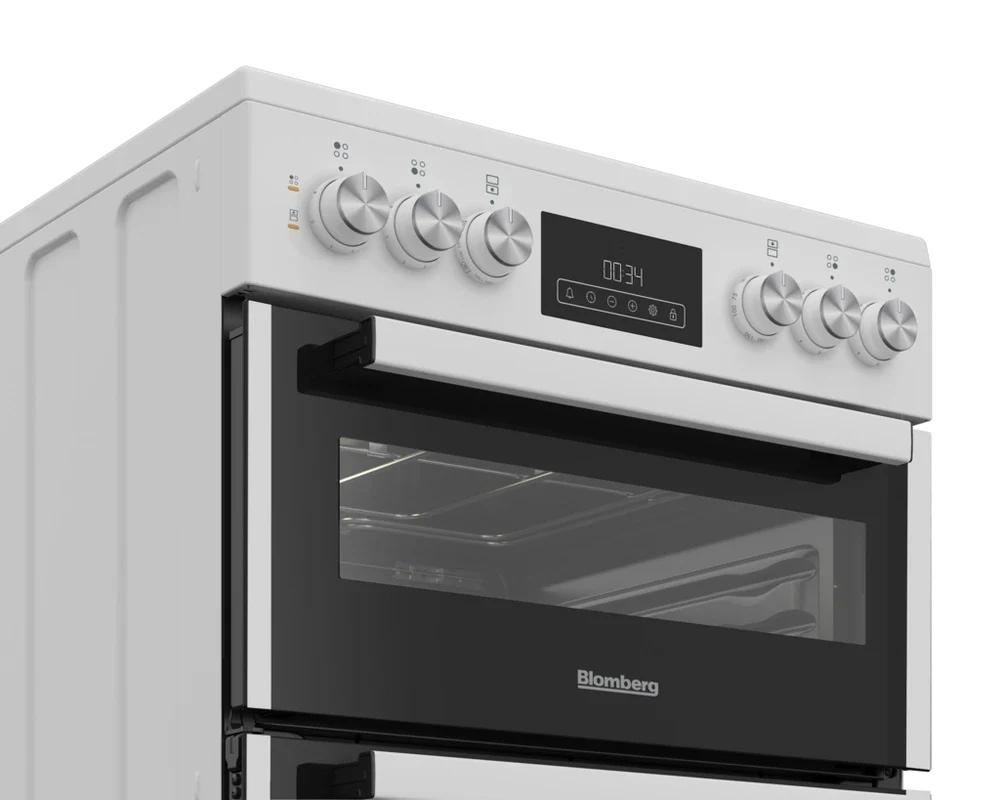Blomberg HKRN651W 60cm Double Oven Electric Cooker with Vitroceramic Hob White - Image 3