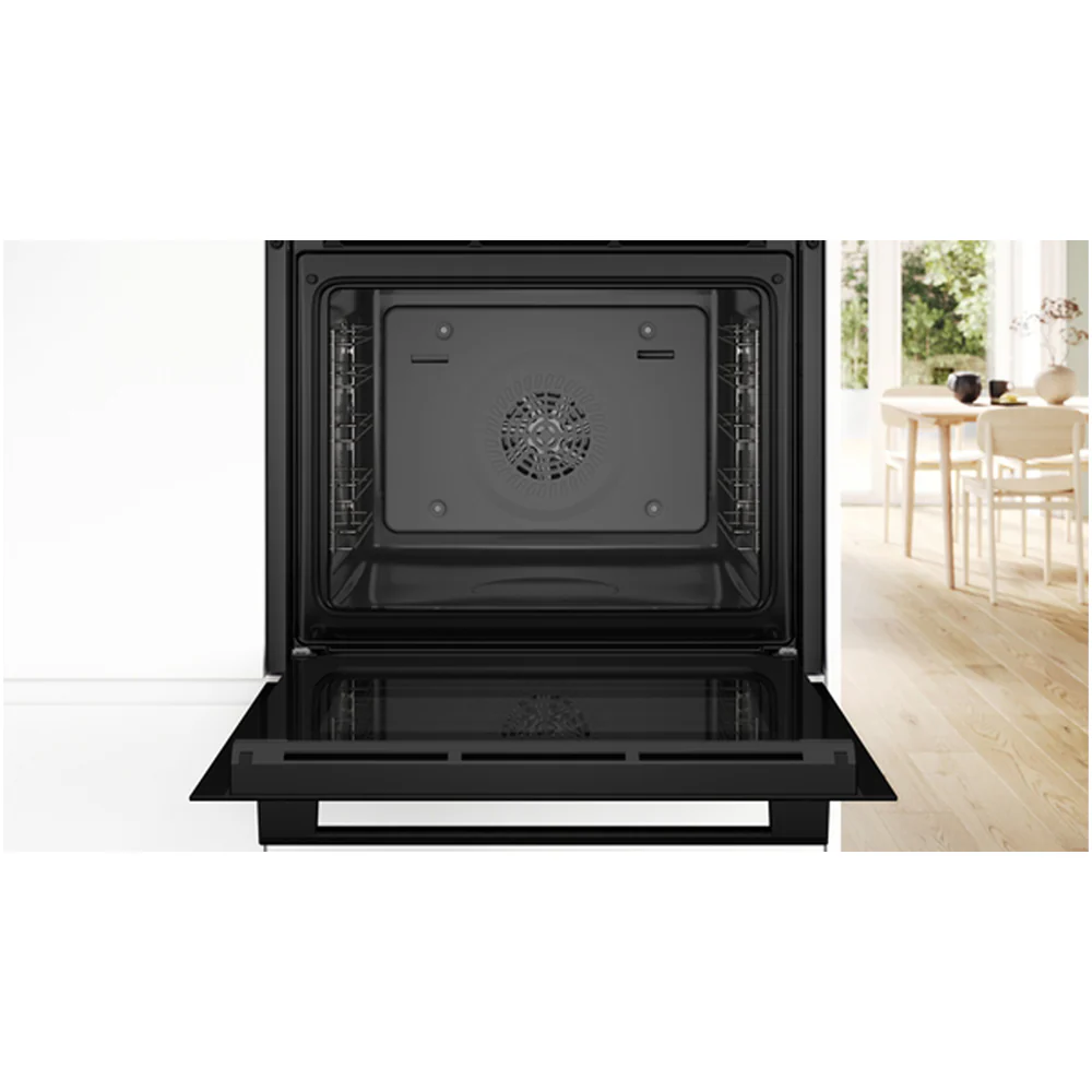 Bosch HQA534BB3B 60cm Series 8 Electric Built in Single Oven with Added Steam Function in Black - Image 2