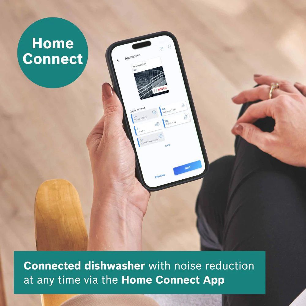Bosch SMS4EMI06G Series 4 Wifi Connected Freestanding Full Size Dishwasher - Silver Inox with 14 Place Settings - Image 11