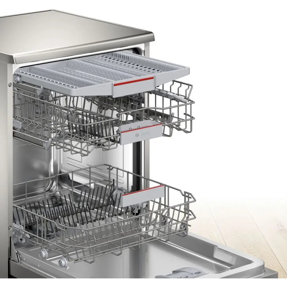 Bosch SMS4EMI06G Series 4 Wifi Connected Freestanding Full Size Dishwasher - Silver Inox with 14 Place Settings - Image 5