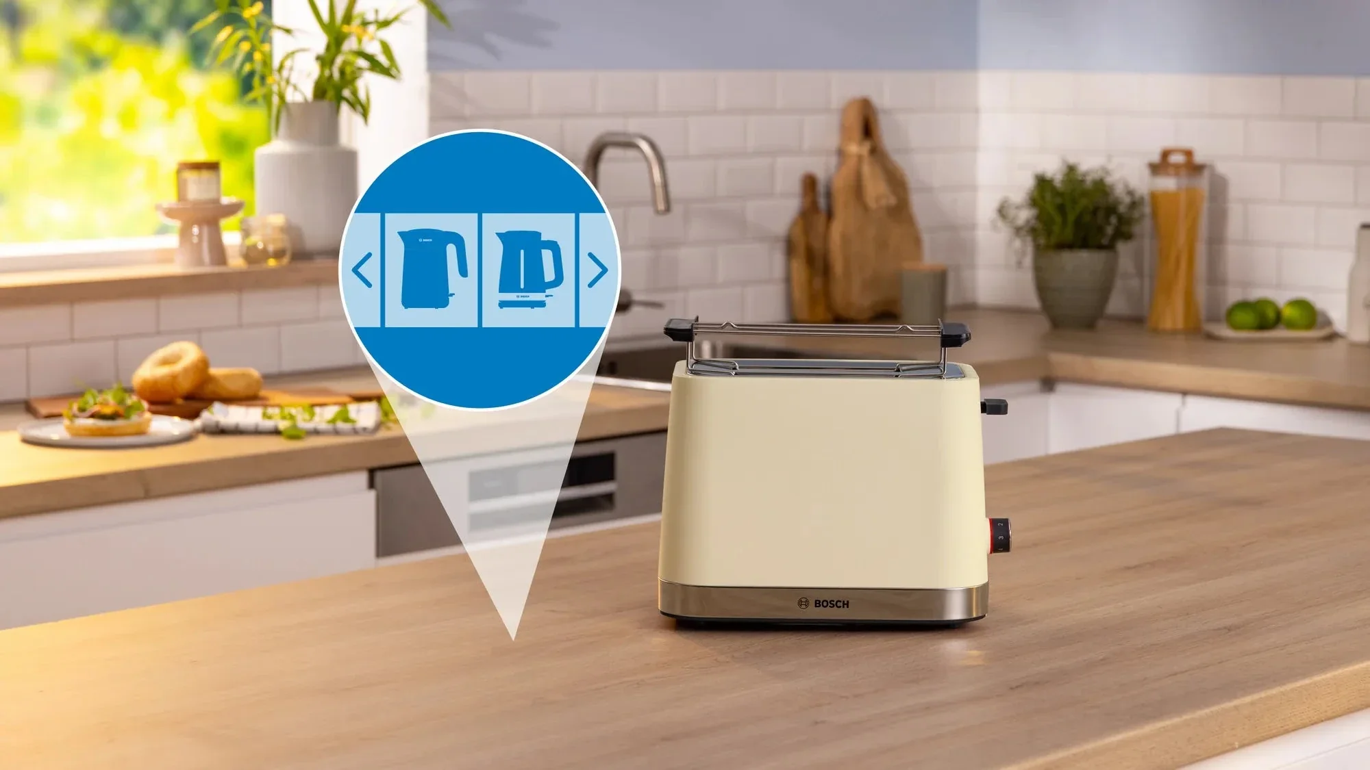 Bosch TAT4M227GB MyMoment 2 Slice Compact Toaster Cream - Image 4