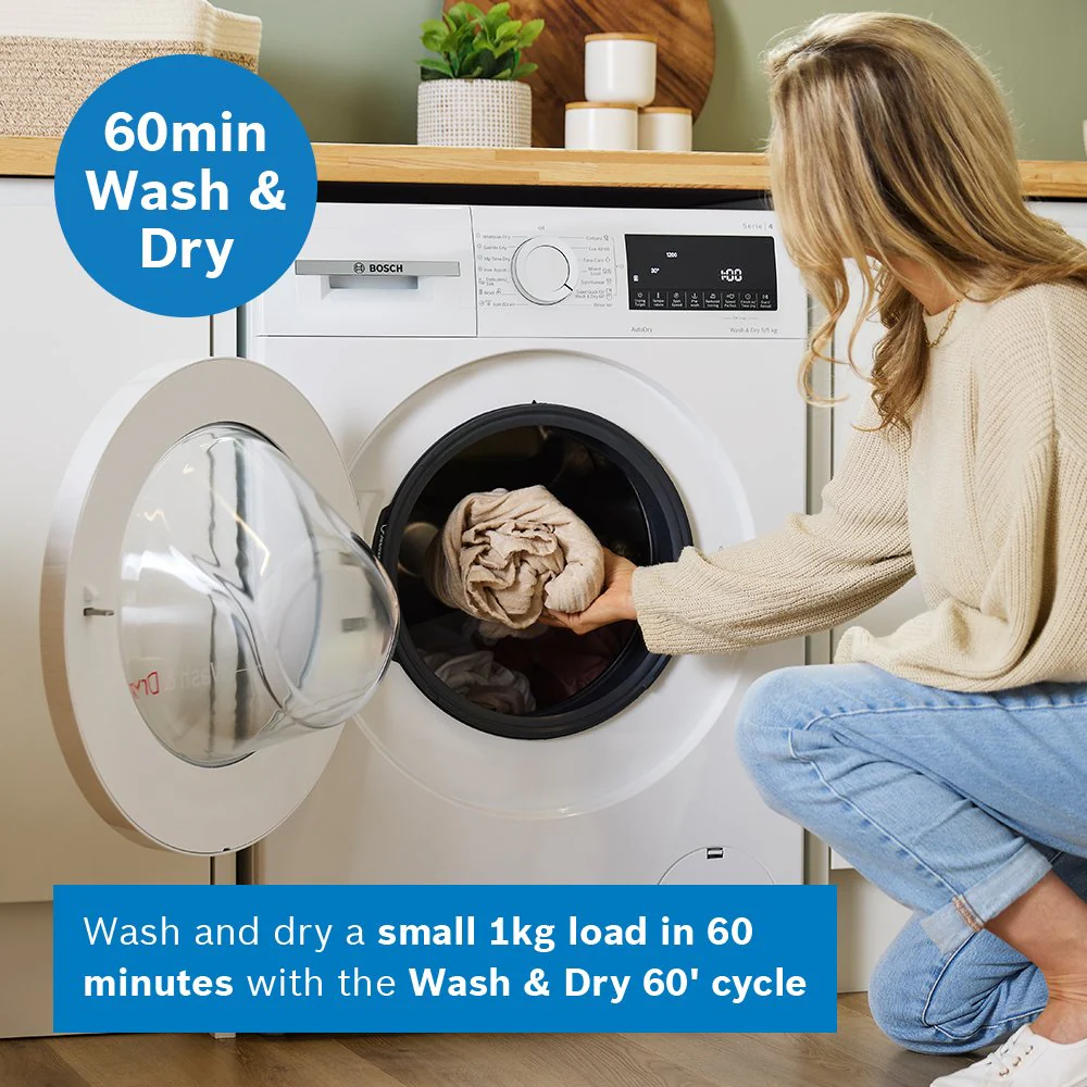 Bosch WNA144V9GB Series 4 Freestanding Washer Dryer 9+5kg 1400 Spin White - Image 6