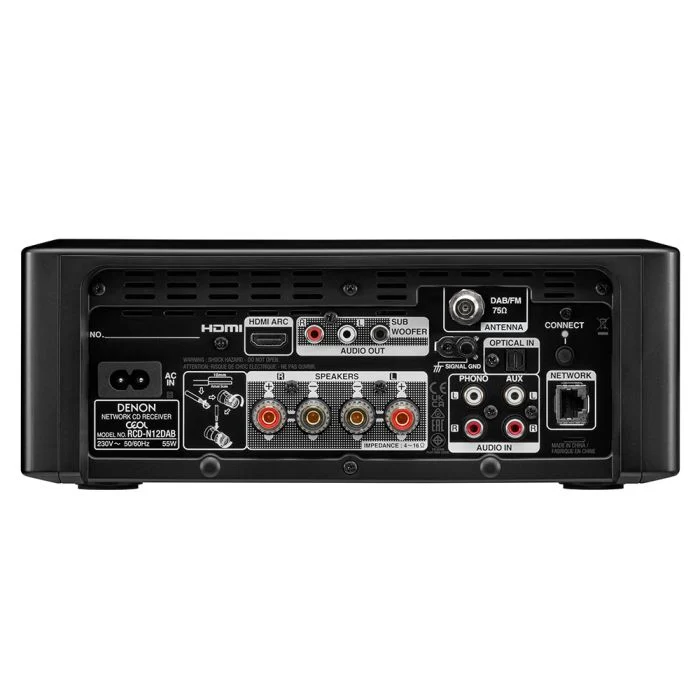 Denon CEOL RCD-N12 DAB+ Hi-Fi System with Klipsch R-60M Bookshelf Speakers Pair Black HiFi Package - Image 3