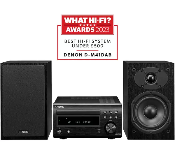 Denon DM41DAB DAB+ Mini HiFi System Black - Image 2
