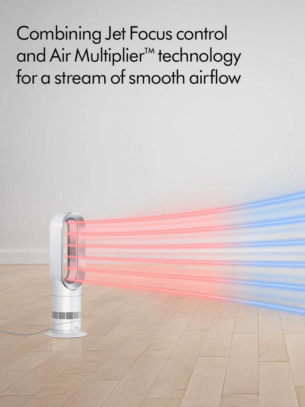 Dyson AM09 Hot + Cool™  Jet Focus Fan Heater White Nickel - Image 9