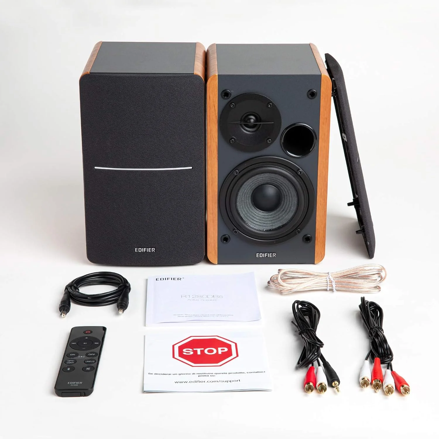 Edifier R1280DBS Active 2.0 BT Bookshelf Speakers Pair with Sub Out - Maple - Image 6