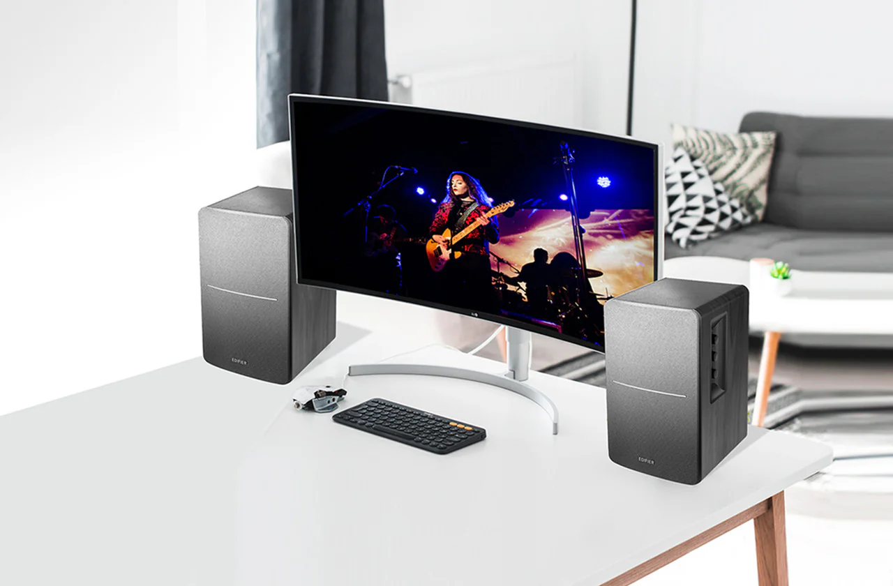 Edifier R1280T Active Bookshelf Speakers Pair - Black - Image 4
