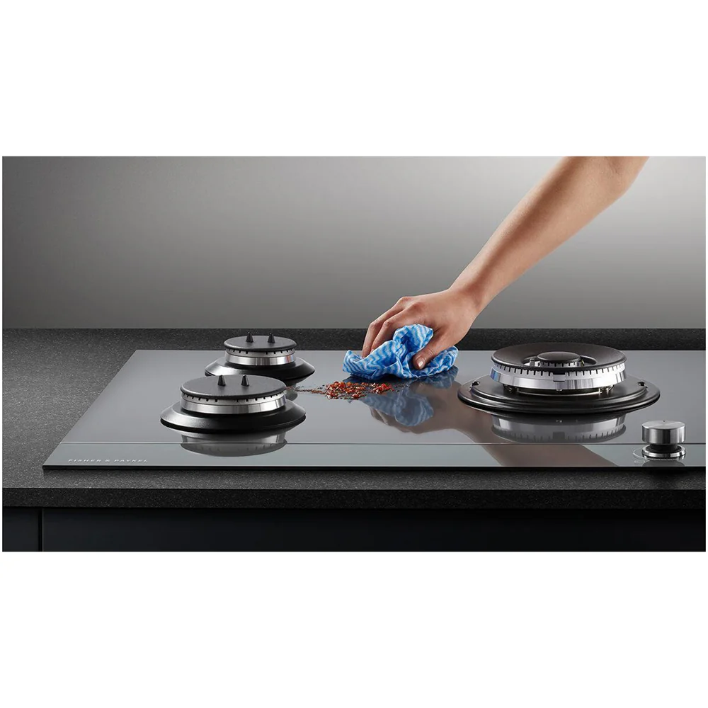 Fisher and Paykel CG903DLPGB4 Series 9 90cm 3 Burner Gas Hob Black Glass - Image 4