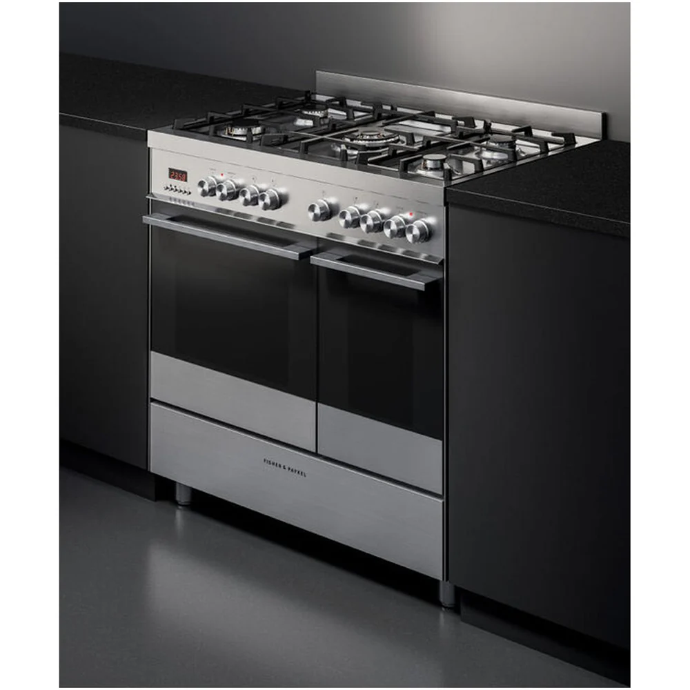 Fisher and Paykel OR90L7DBGFX1 Series 7 Contemporary Dual Fuel Range Cooker With Gas Hob Stainless Steel - Image 4