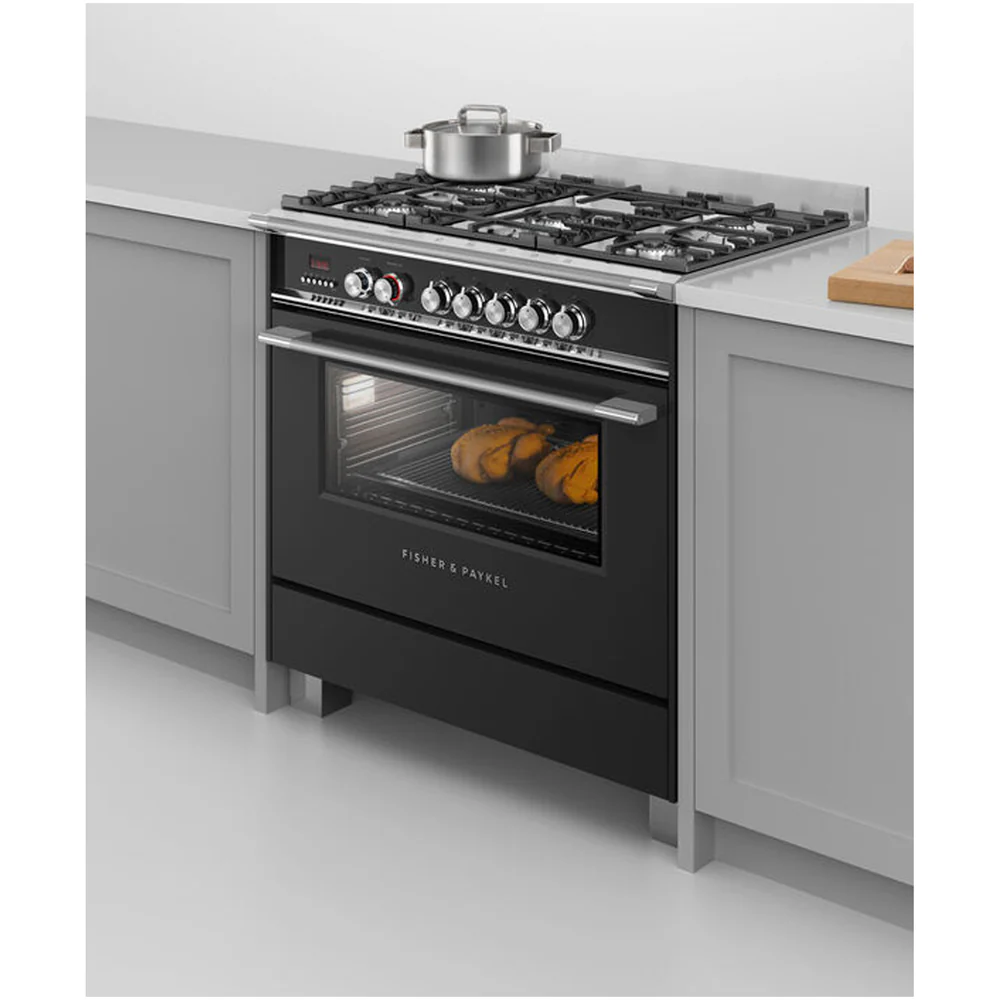 Fisher and Paykel OR90SCG4B1 Series 7 Classic Dual Fuel Range Cooker With Single Oven Black - Image 3