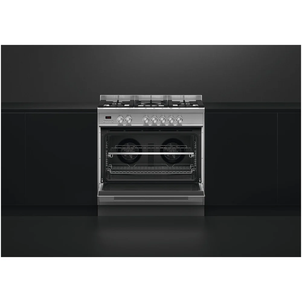 Fisher and Paykel OR90SDG4X1 Series 7 Contemporary Dual Fuel Range Cooker With Gas Hob Stainless Steel - Image 5