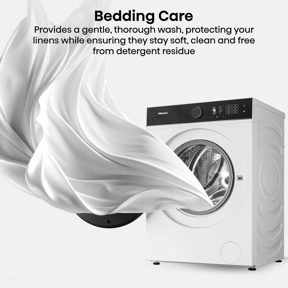 Hisense KitchenFit 5i Series WF5I9043BWFS 9kg 1400 Spin WiFi-enabled Freestanding Washing Machine White - Image 22