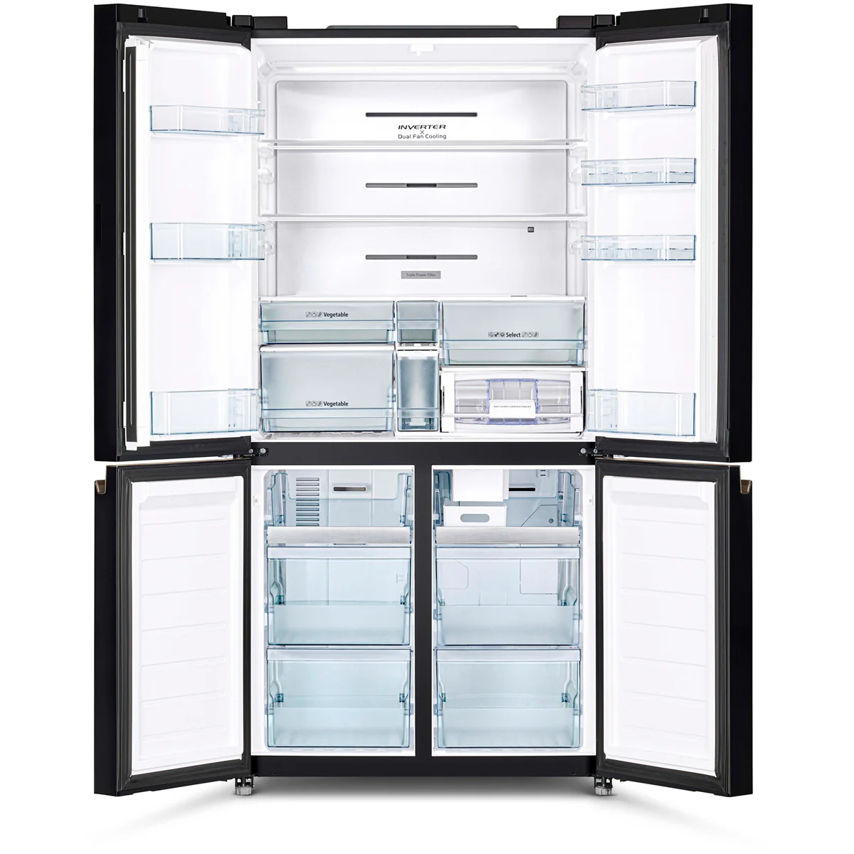Hitachi RWB640VGB1GMG 4 DOOR Refrigerator Luxury 638L Vacuum Compartment Glass Grey - Image 5