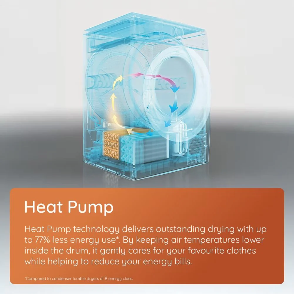 Hotpoint CHD94MBBSUK 9kg Heat Pump Tumble Dryer with HomeWhiz Black - Image 11