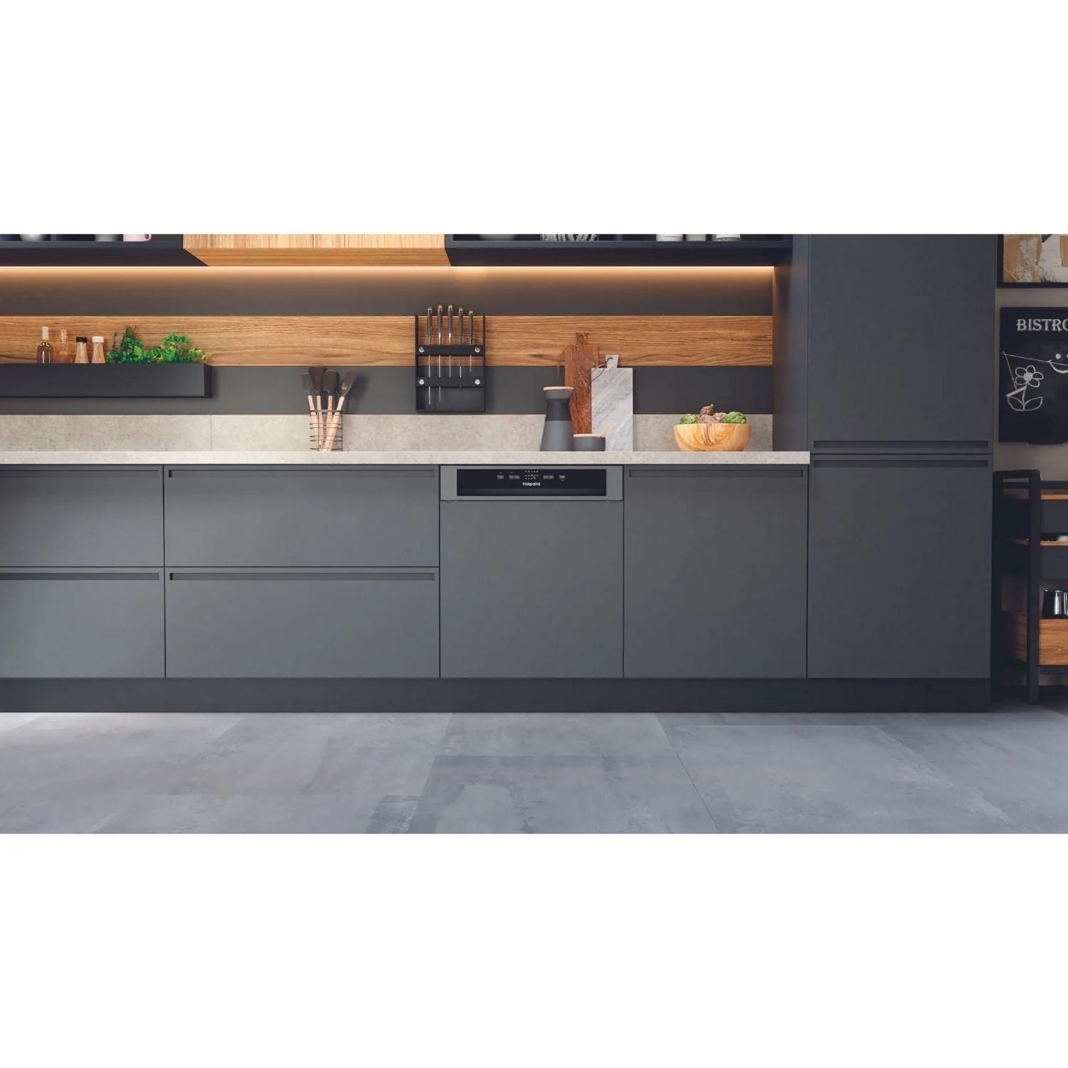 Hotpoint H3BL626XUK Semi-Integrated Dishwasher 14 Place Setting Inox - Image 2