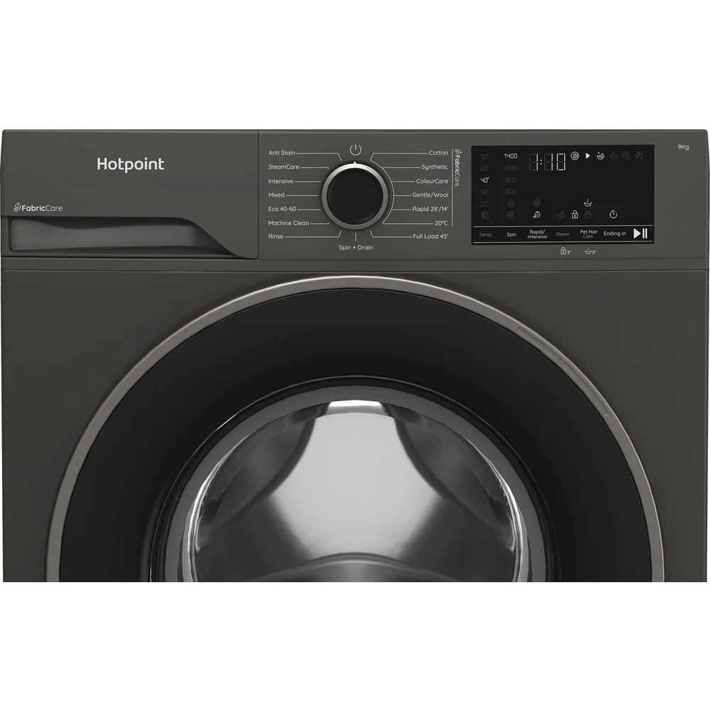 Hotpoint HB 93G CARE UK Freestanding 9kg 1400rpm Washing Machine with PetHairCare Grey HB93GCAREUK - Image 15
