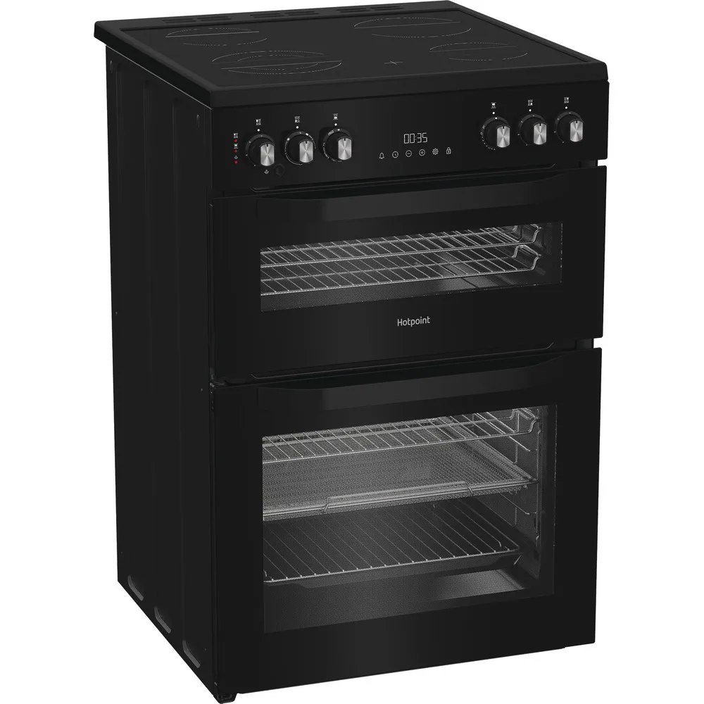 Hotpoint HDE6VDCASB1 60cm Electric Double Cooker With Induction Hob and Air Fry Black - Image 3