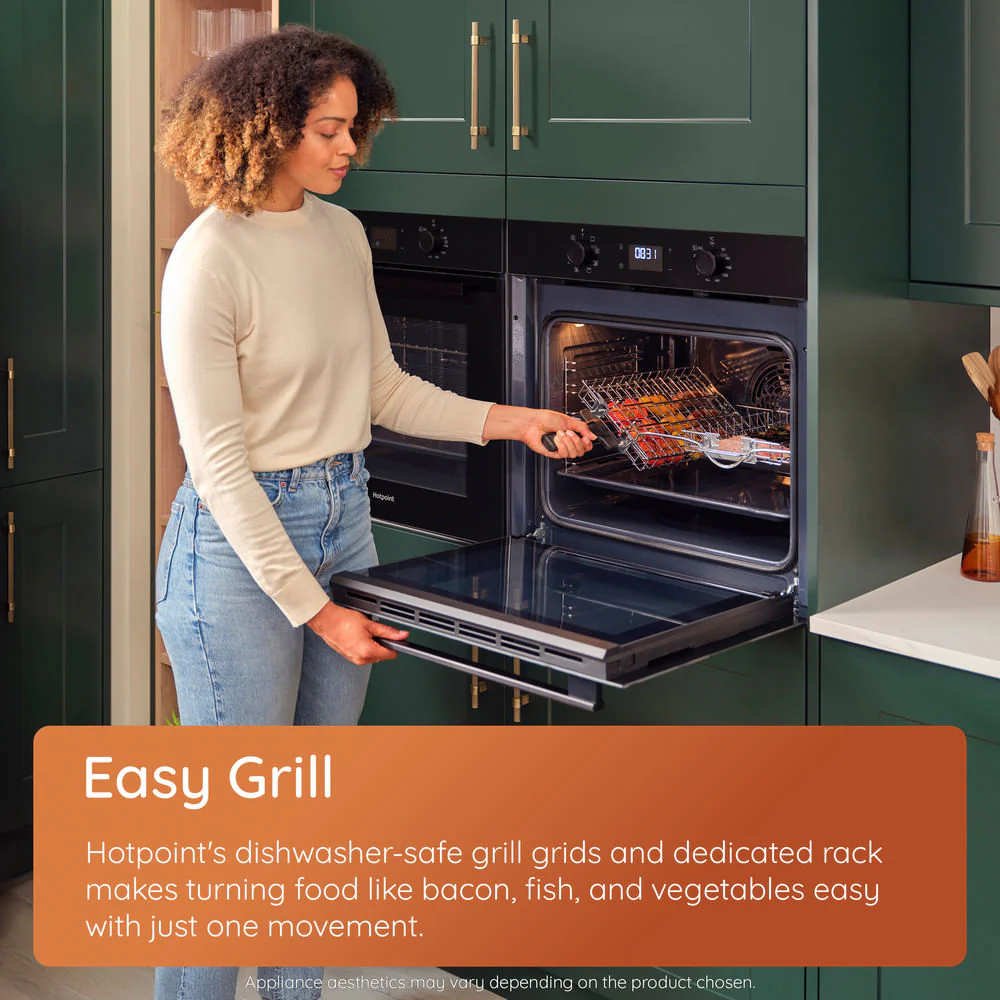 Hotpoint HO455HZBUK Class 2 Built-In Single Multifunction Oven with Multiflow and Easy Grill Black - Image 10