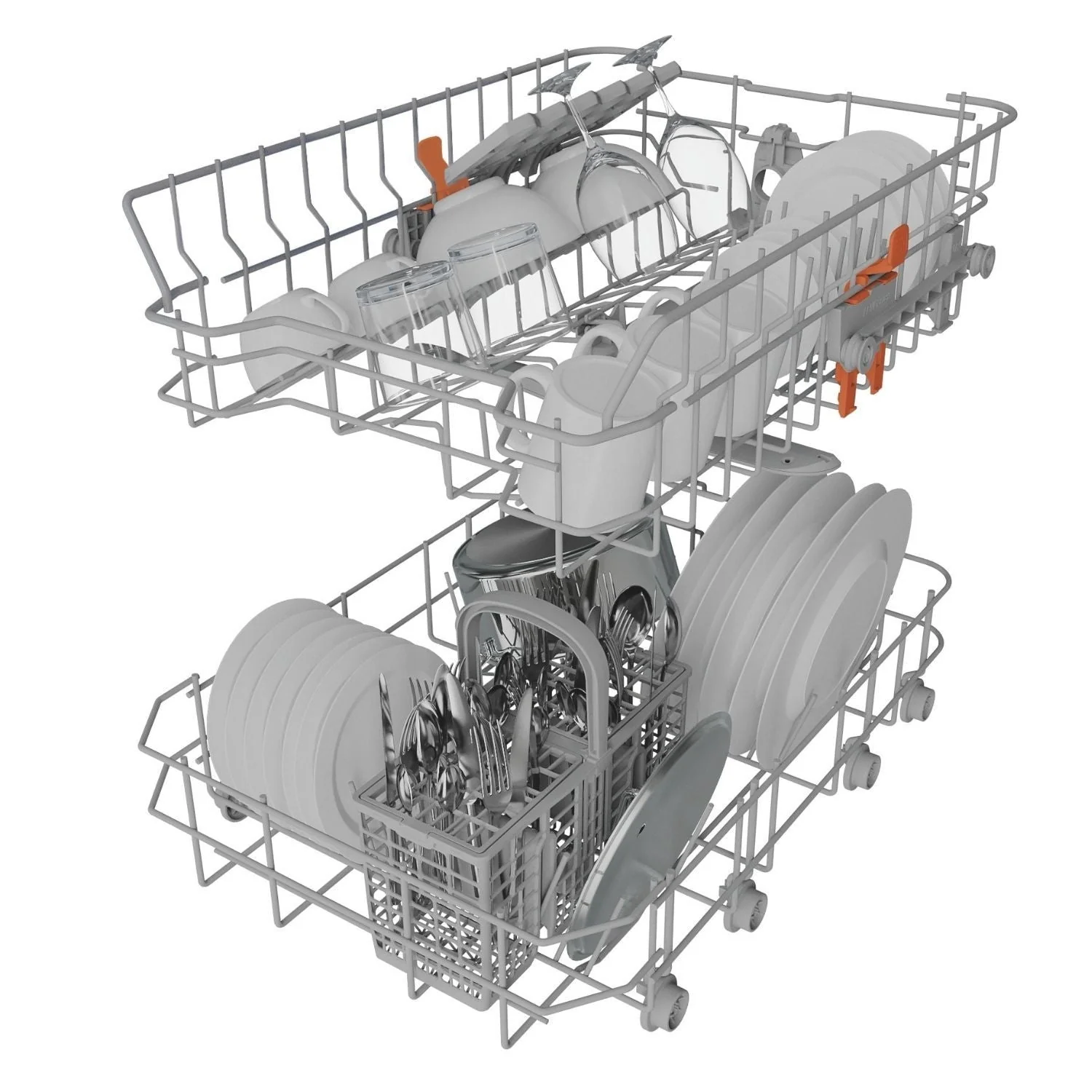 Hotpoint HP2FE10CS90SUK Freestanding Slimline Dishwasher 10 Place Setting Silver - Image 5