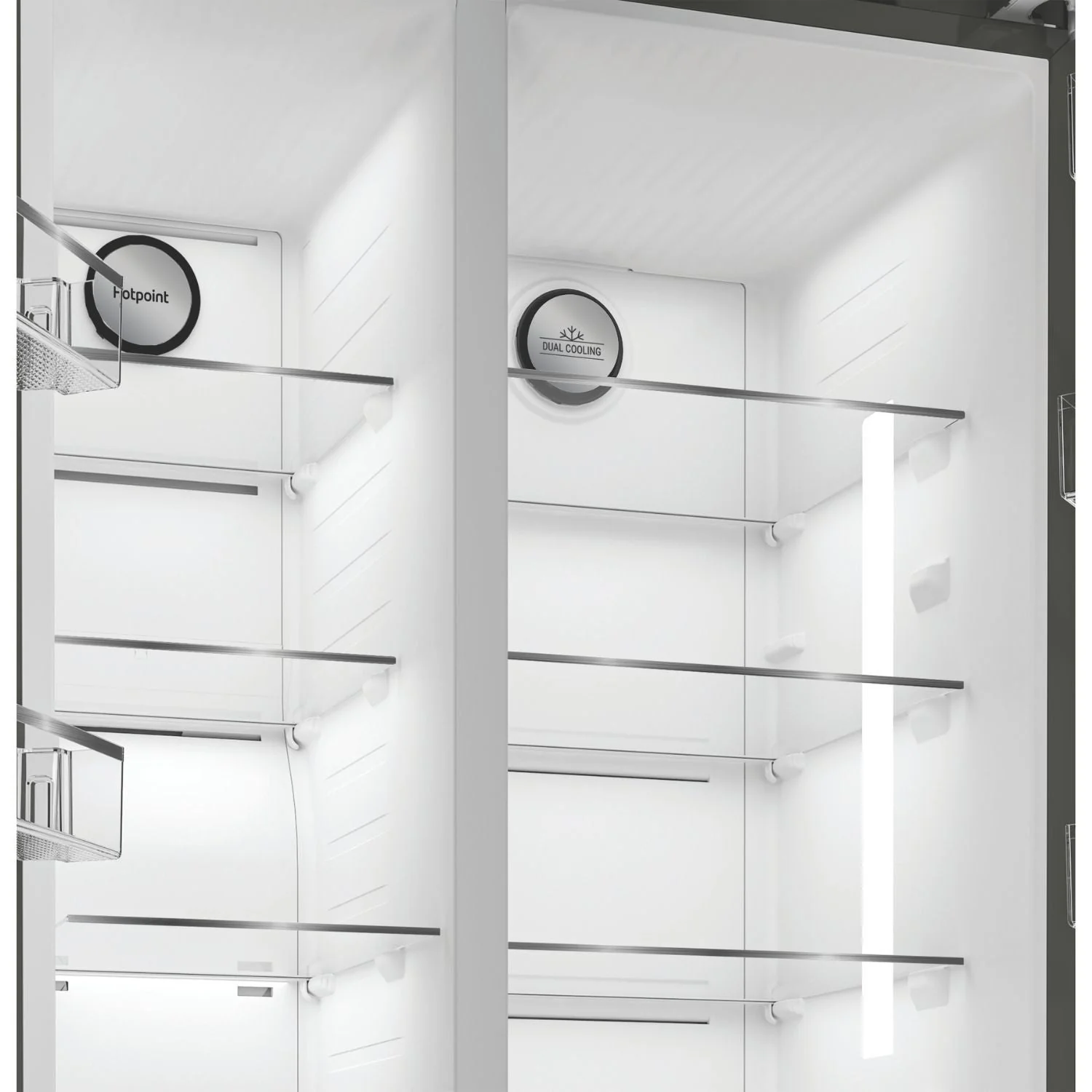 Hotpoint HPG26592XP4UK Side By Side Dual No Frost American Fridge Freezer Silver - Image 4