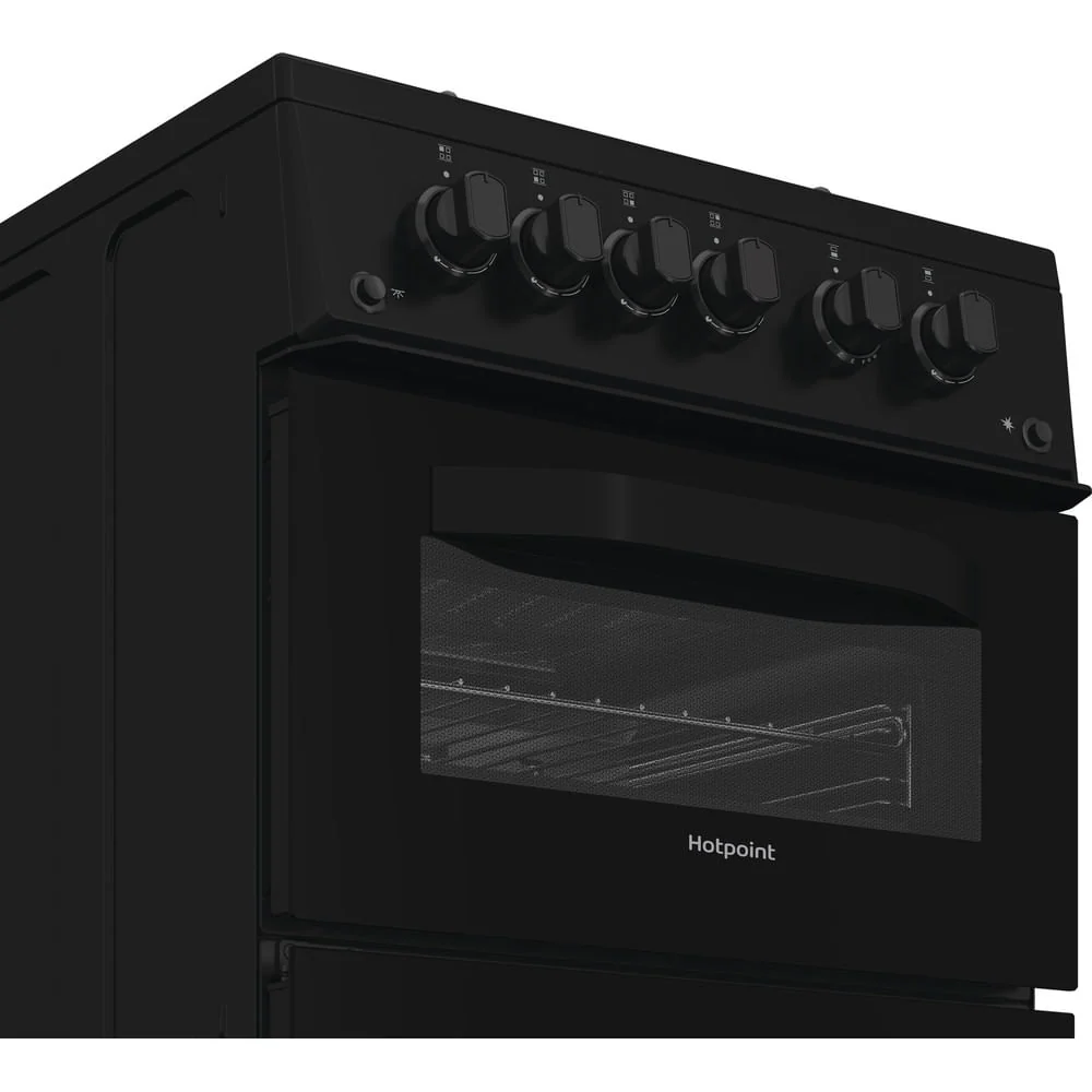Hotpoint HTG5GCB Freestanding Gas Twin Cooker with Separate Grill Black - Image 5