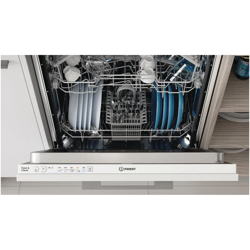 Indesit D2IHL326UK Full Size Integrated Dishwasher with 14 Place Settings White - Image 3