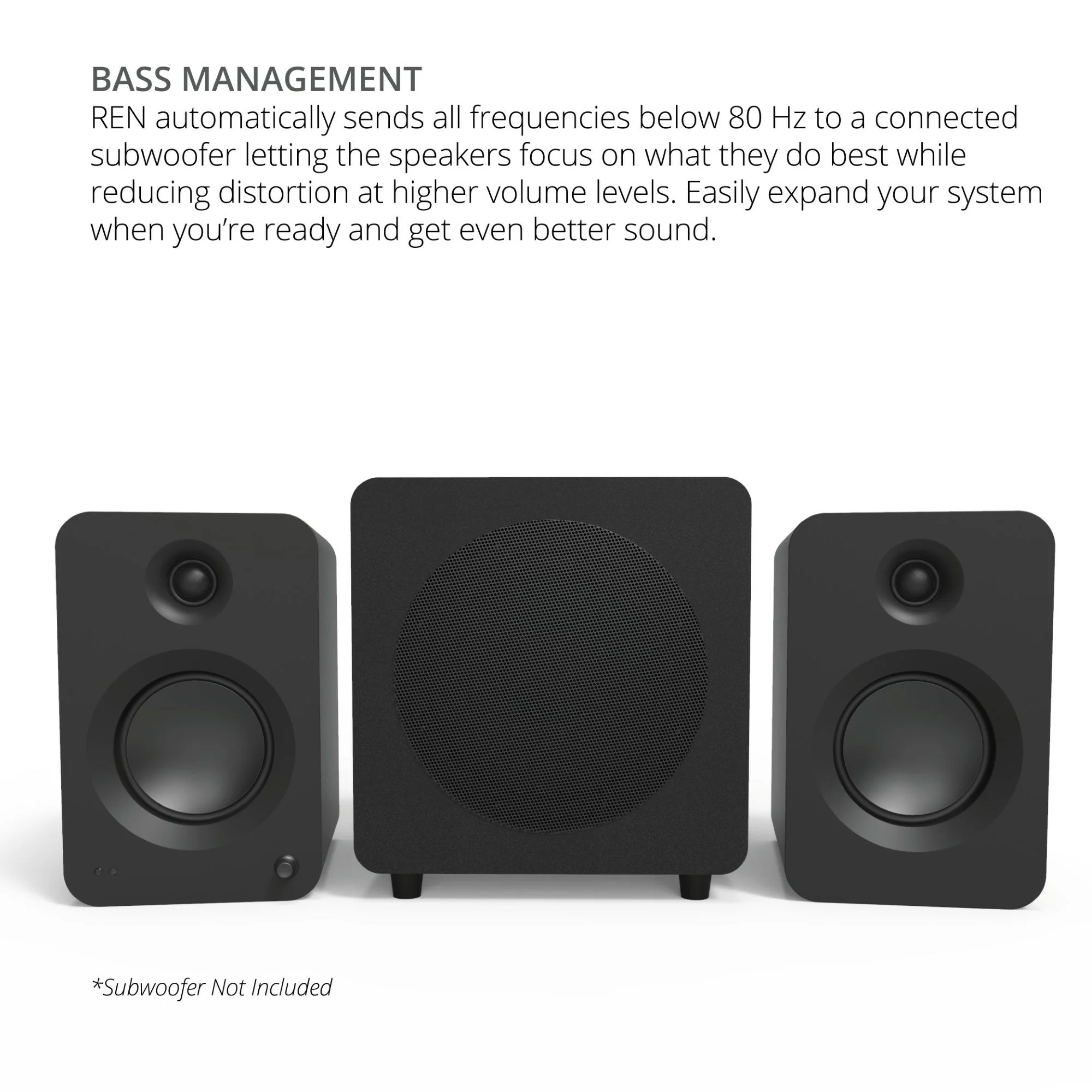 Kanto REN 200W Powered Bookshelf Speakers Pair with HDMI ARC USB-C and Bluetooth 5.3 - Matte Grey - Image 12