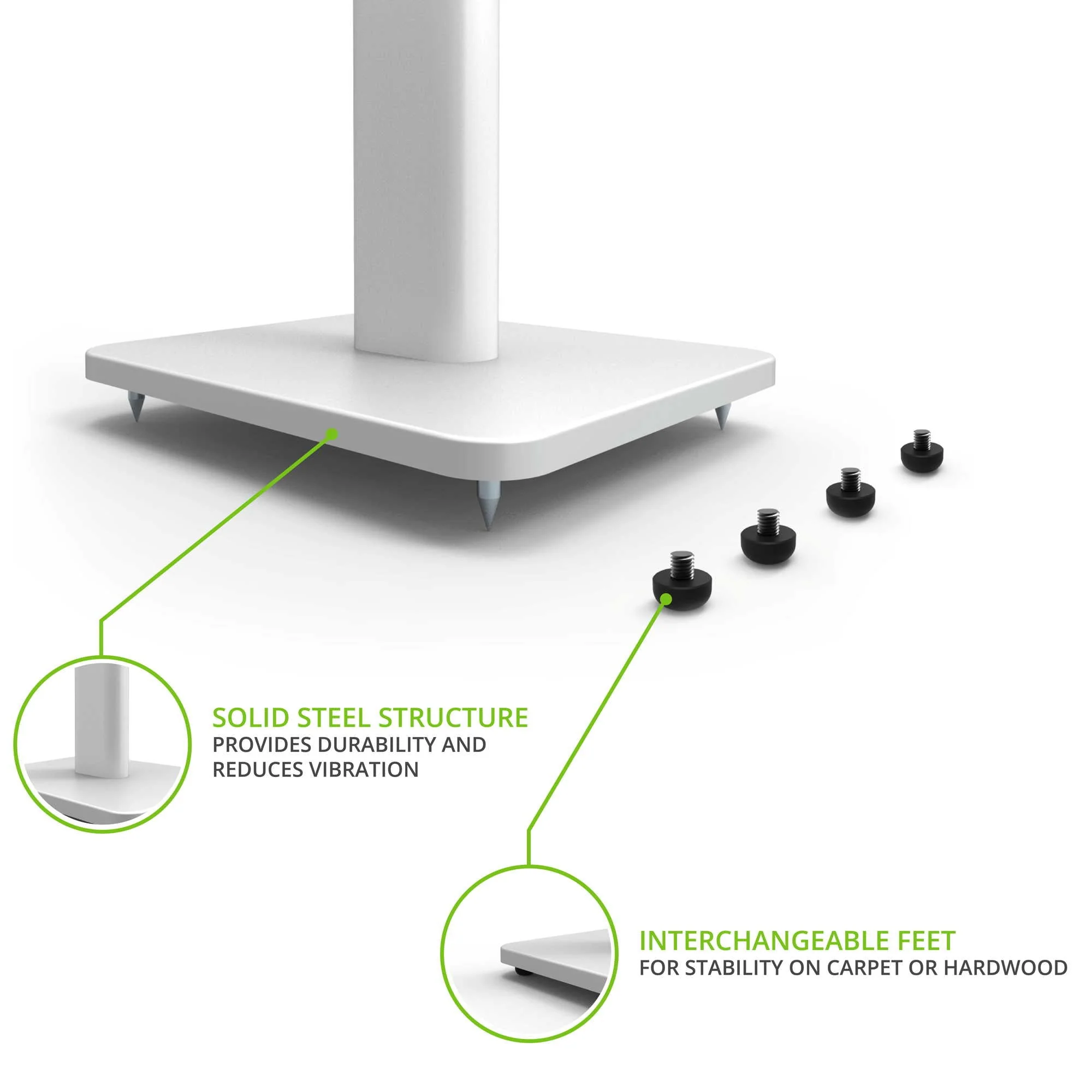 Kanto SP32 Speaker Stands White - Image 13