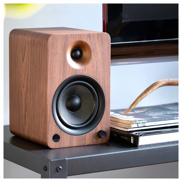 Kanto YU6 Powered Bookshelf Speakers With Bluetooth Walnut - Image 8