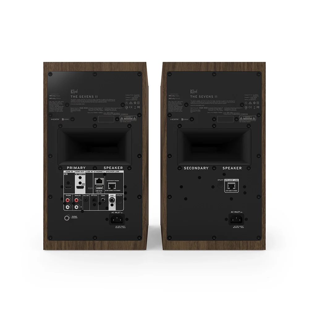 Klipsch The Nines II Active Bookshelf Speakers Walnut - Image 2