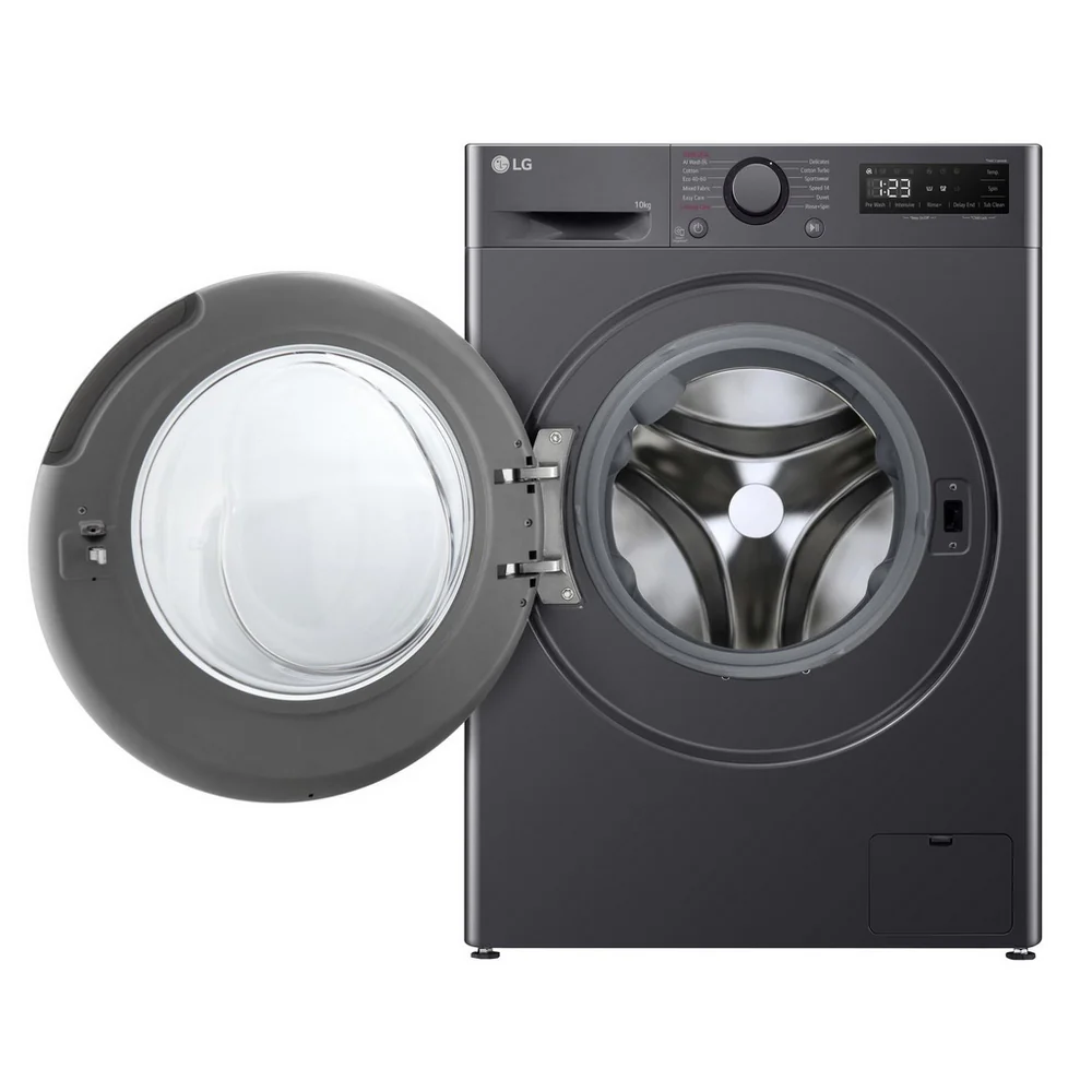 LG F4Y510GBLN1 10kg Steam 1400 Spin Freestanding Front Loading Washing Machine Slate Grey - Image 2