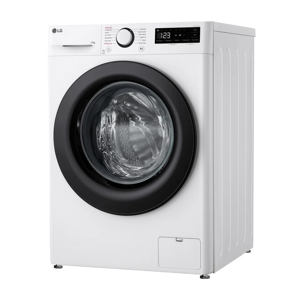 LG F4Y511WBLN1 11kg Steam 1400 Spin Freestanding Front Load Washing Machine White - A Rated - Image 7