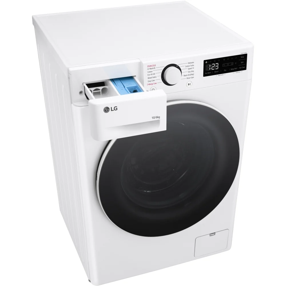 LG FWY606WWLN1 10+6kg 1400 Spin Washer Dryer White - Image 6