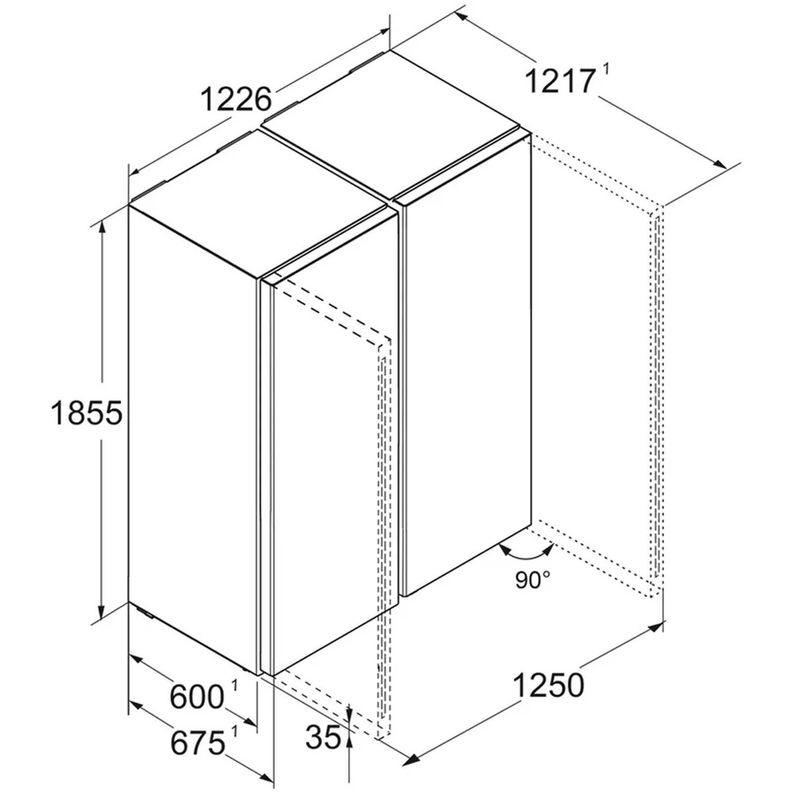 Liebherr Plus XRFSF5245 660L Freestanding No Frost Side by Side Fridge Freezer Silver - Image 4