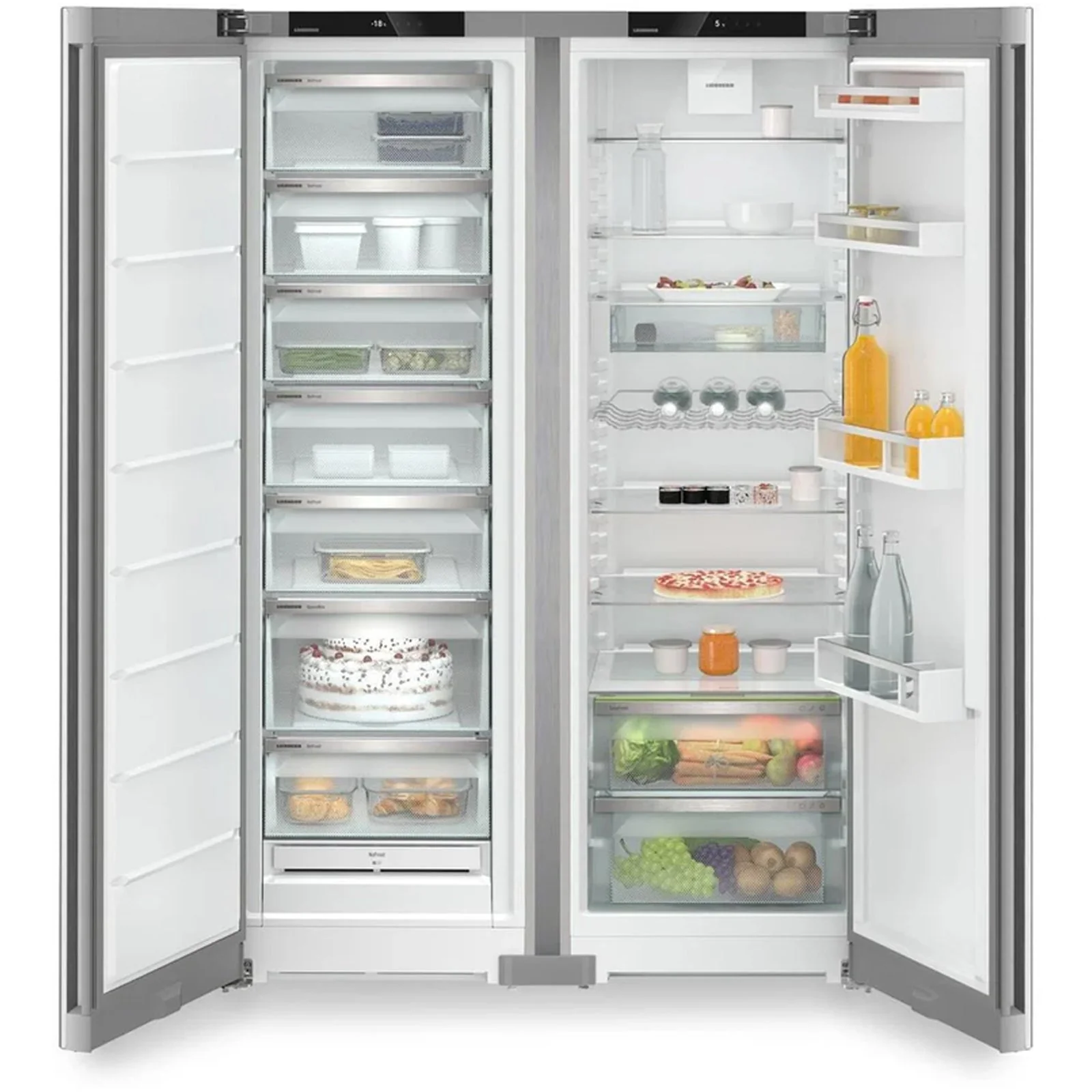 Liebherr XRFSF5220 677L Freestanding No Frost Side by Side Fridge Freezer in Stainless Steel - Image 3