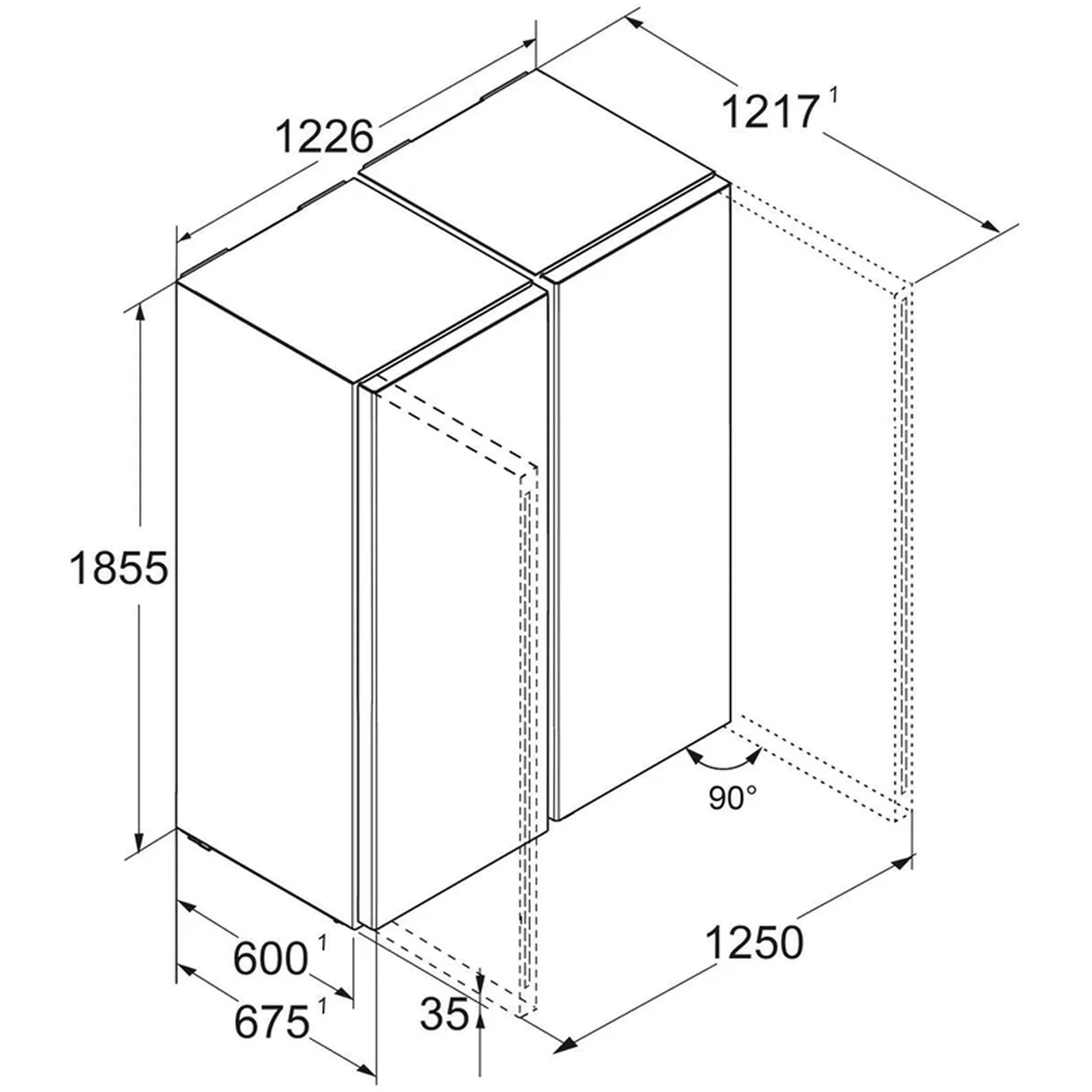 Liebherr XRFSF5220 677L Freestanding No Frost Side by Side Fridge Freezer in Stainless Steel - Image 4