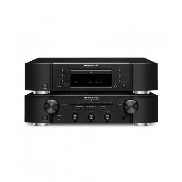 Marantz PM6007 Integrated Amp & CD6007 CD Player Black with Bowers & Wilkins 607 S3 Speakers Oak - Image 2