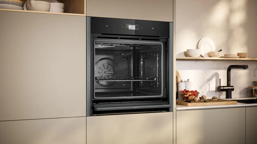 Neff B64CS71G0B N90 Slide and Hide Built-In Electric Single Oven Graphite - Image 3