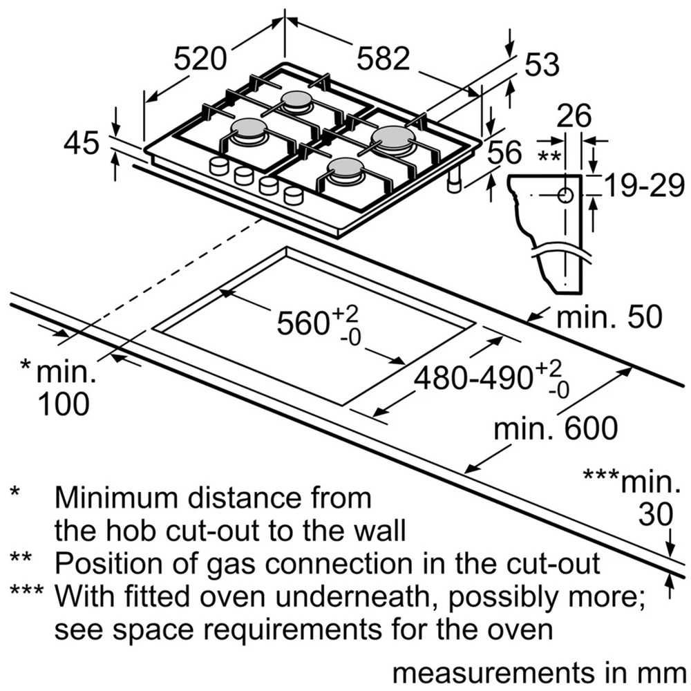 Neff T26CIP8N0 N70 Flame Select 60cm Gas Hob in Stainless Steel - Image 6
