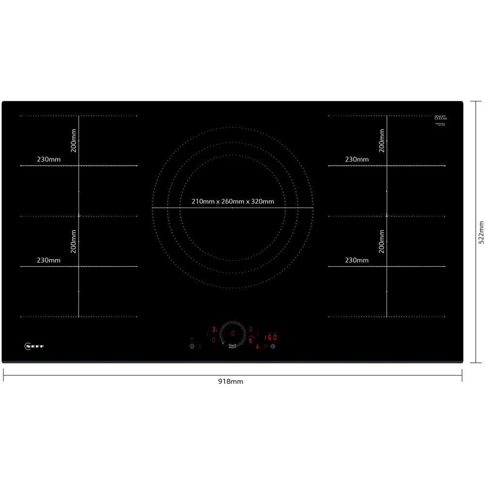 Neff T69FHV4L0 N70 90cm Flex Induction Hob with Twist Touch Control - Image 3