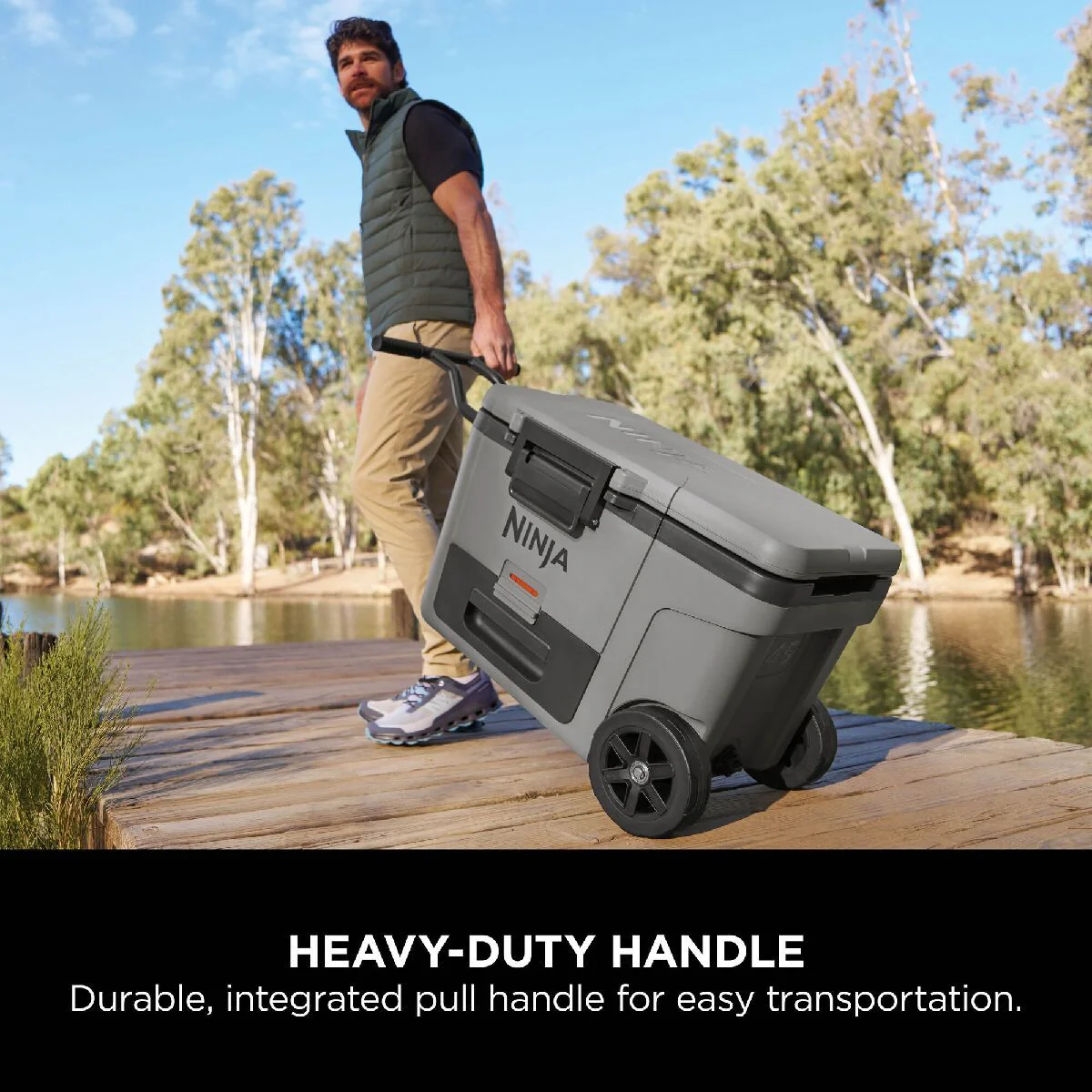 Ninja FB245UKGY FrostVault 45QT 42L Wheeled Cooler with Dry Zone Slate Grey - Image 7