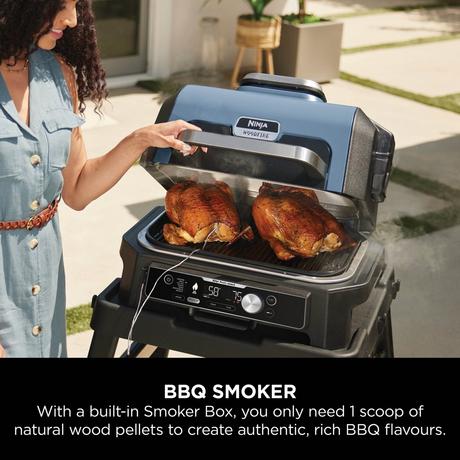 Ninja OG901UK Woodfire Pro Connect XL Electric BBQ Grill & Smoker Blue - Image 3